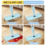 Blue Microfiber Mop Pads - 3 Pack Replacement Heads