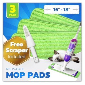 Reusable Microfiber Mop Pads for Swiffer Wet Jet - 3 Pack