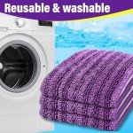 6 Pack Reusable Microfiber Mop Pads for Floors