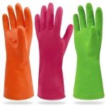 Cleanbear Medium Synthetic Rubber Cleaning Gloves - 3 Pairs