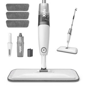 Xlife Spray Mop with 3 Washable Pads - Gray