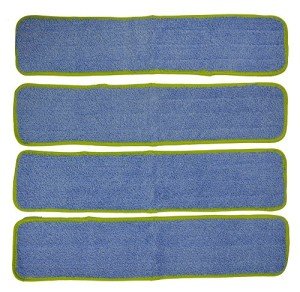 Microfiber Wet Mop Pad Refill - 24" Green, 4 Pack