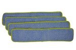Microfiber Wet Mop Pad Refill - 24" Green, 4 Pack
