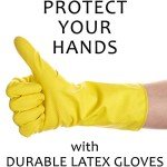 SteadMax Reusable Natural Rubber Cleaning Gloves - 3 Pack