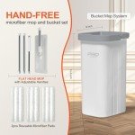Hands-Free Mop and Bucket Set with Microfiber Pads
