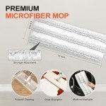 Hands-Free Mop and Bucket Set with Microfiber Pads