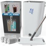 X3 Mop XL: 3-Chamber Flat Mop & Bucket Set