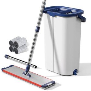 Mop and Bucket Set with Hands-Free Wringer