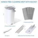Mop and Bucket Set with Microfiber Pads