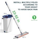 Mop and Bucket Set with Hands-Free Wringer
