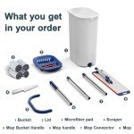 Mop and Bucket Set with Hands-Free Wringer