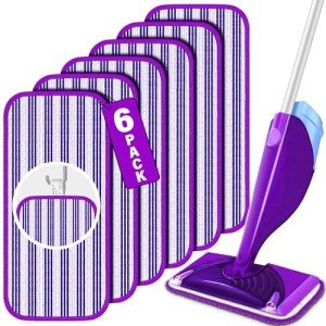 6 Reusable Mop Pads for Swiffer WetJet