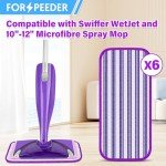 6 Reusable Mop Pads for Swiffer WetJet