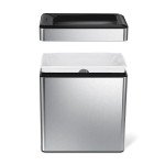 simplehuman 10L Slim Profile Trash Can - Stainless Steel