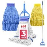 Cotton Loop-End Mop Head with Telescopic Handle