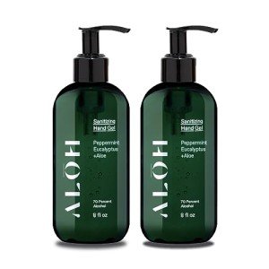 Peppermint Eucalyptus Hand Sanitizer Gel - 2-Pack