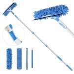 2-in-1 Window Squeegee with Extendable Pole