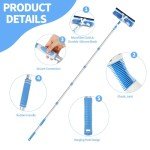 2-in-1 Window Squeegee with Extendable Pole