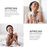 3-Pack African Bath Sponge Exfoliating Scrubbers