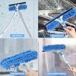 2-in-1 Window Squeegee with Extendable Pole