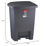 Rubbermaid 8.25-Gallon Step-On Trash Can - Gray