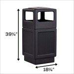 Durable 38 Gallon Indoor/Outdoor Trash Can with Ashtray