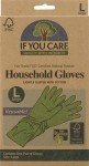 If You Care Reusable Latex Gloves, Large, Green