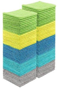HOMEXCEL 100-Pack Microfiber Cleaning Cloths – Lint Free