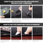 Vinyl Floor Repair Kit with Heat Pen - 11 Colors