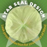 100 Compostable Trash Bags with Handles - 2.6 Gallon