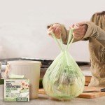 100 Compostable Trash Bags with Handles - 2.6 Gallon