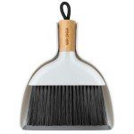 MR.SIGA Mini Dustpan and Brush Set with Bamboo Handle
