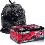 Heavy Duty Contractor Trash Bags, 50 Pack