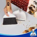 MR.SIGA Mini Dustpan and Brush Set with Bamboo Handle