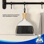MR.SIGA Mini Dustpan and Brush Set with Bamboo Handle