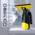 Cordless Window Vacuum Cleaner with Squeegee and Spray