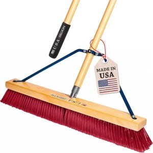 24" Push Broom with 60" Hardwood Handle