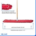 48" Commercial Dust Mop with Wooden Handle