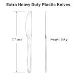 Heavy Duty Clear Plastic Knives – 300 Count