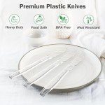 Heavy Duty Clear Plastic Knives – 300 Count