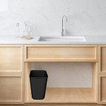 3-Gallon Under Desk Trash Can - Black