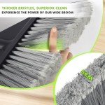 Extra Wide 17.7" Outdoor Broom with Durable Handle