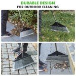Extra Wide 17.7" Outdoor Broom with Durable Handle