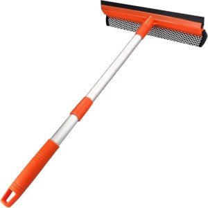 Telescopic Window Squeegee with Retractable Pole
