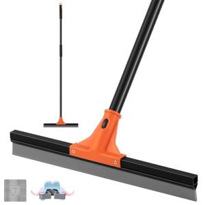 Heavy-Duty Floor Squeegee with 60-Inch Handle