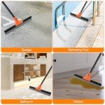 Heavy-Duty Floor Squeegee with 60-Inch Handle