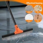 Heavy-Duty Floor Squeegee with 60-Inch Handle