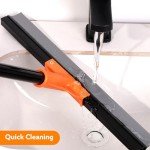 Heavy-Duty Floor Squeegee with 60-Inch Handle