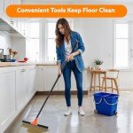 Heavy-Duty Floor Squeegee with 60-Inch Handle