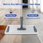 Microfiber Flat Mop for Hardwood and Tile Cleaning